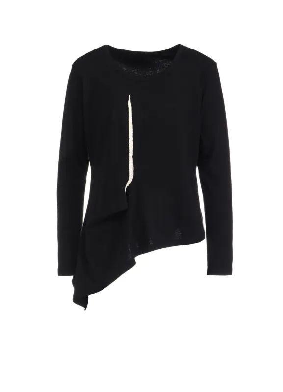 DISCHARGE PRINTING FRONT DRAPE T sold by Yohji Yamamoto