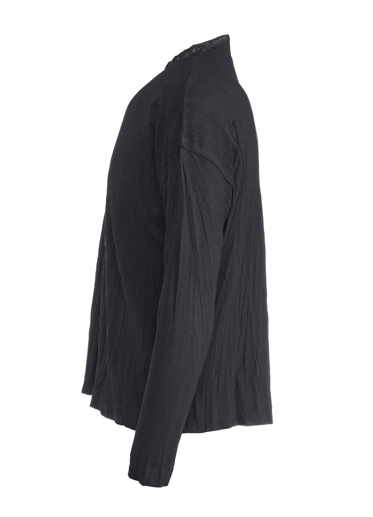 COTTON JERSEY WRINKLE PROCESS CROPPED T sold by Yohji Yamamoto product image thumbnail 3