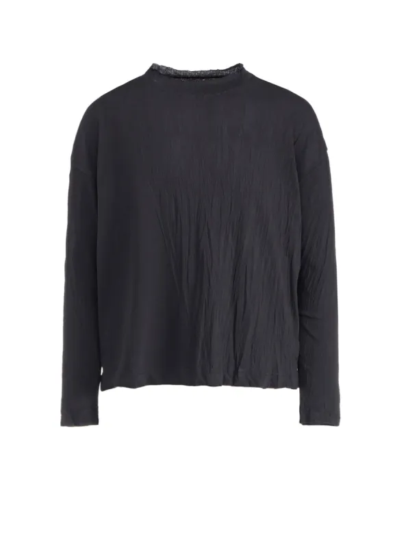 COTTON JERSEY WRINKLE PROCESS CROPPED T made by Yohji Yamamoto