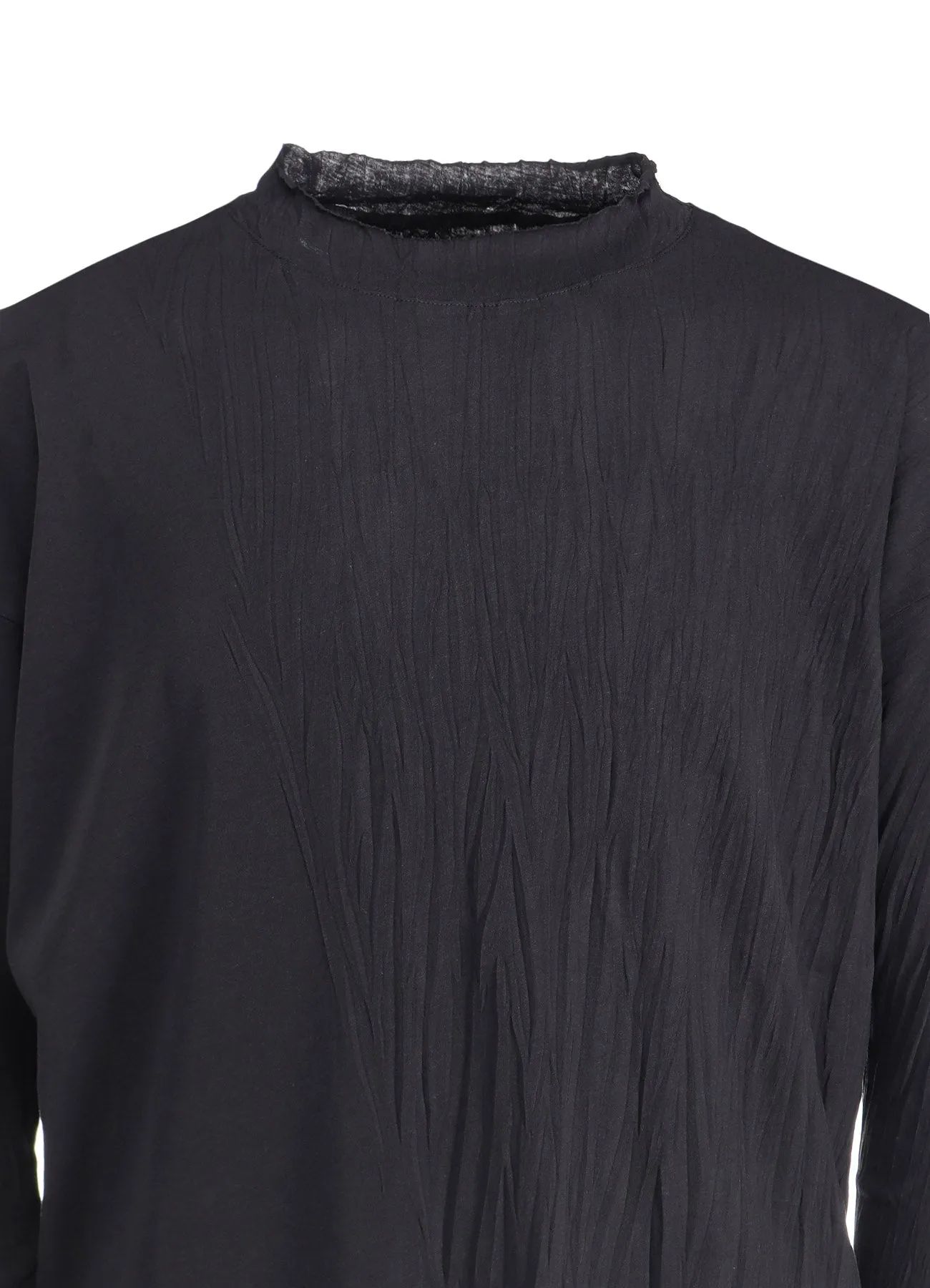 COTTON JERSEY WRINKLE PROCESS CROPPED T sold by Yohji Yamamoto product image thumbnail 5