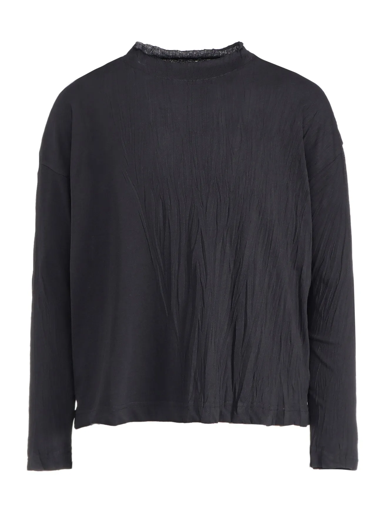 COTTON JERSEY WRINKLE PROCESS CROPPED T sold by Yohji Yamamoto product image thumbnail 2