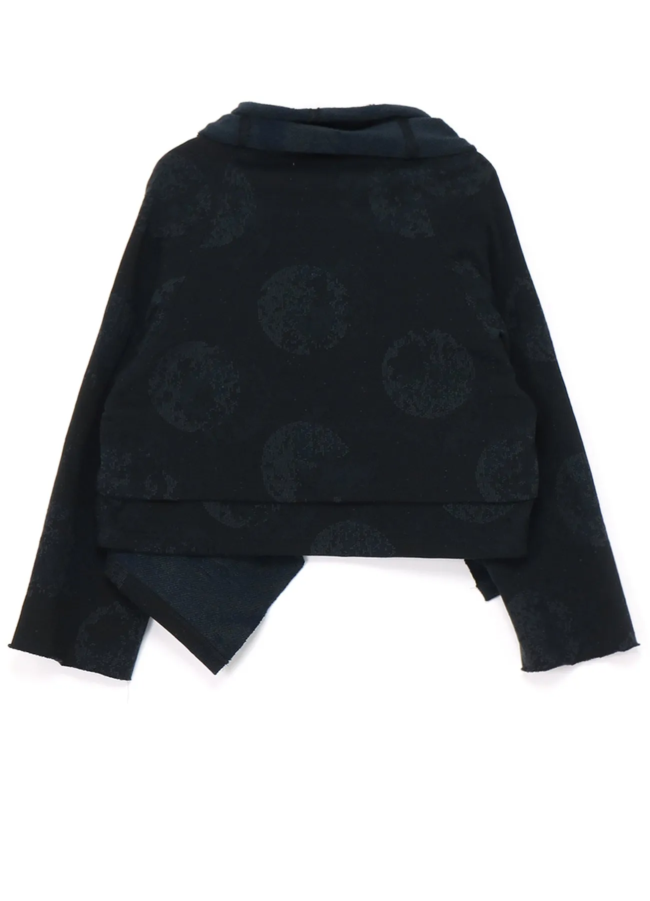 COTTON JERSEY ASYMMETRY DOT DRAPEY COAT sold by Yohji Yamamoto product image thumbnail 3