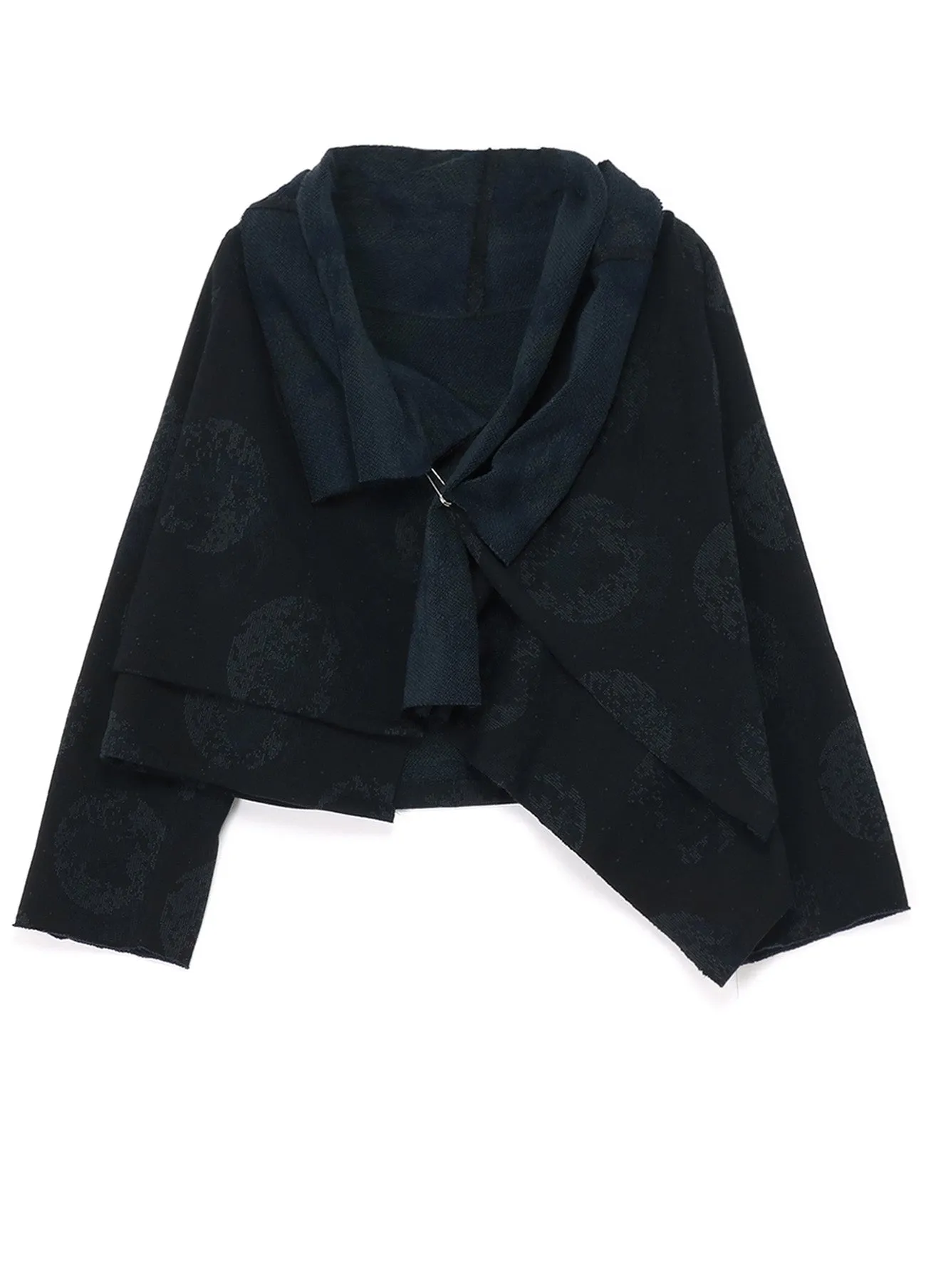 COTTON JERSEY ASYMMETRY DOT DRAPEY COAT sold by Yohji Yamamoto product image thumbnail 2