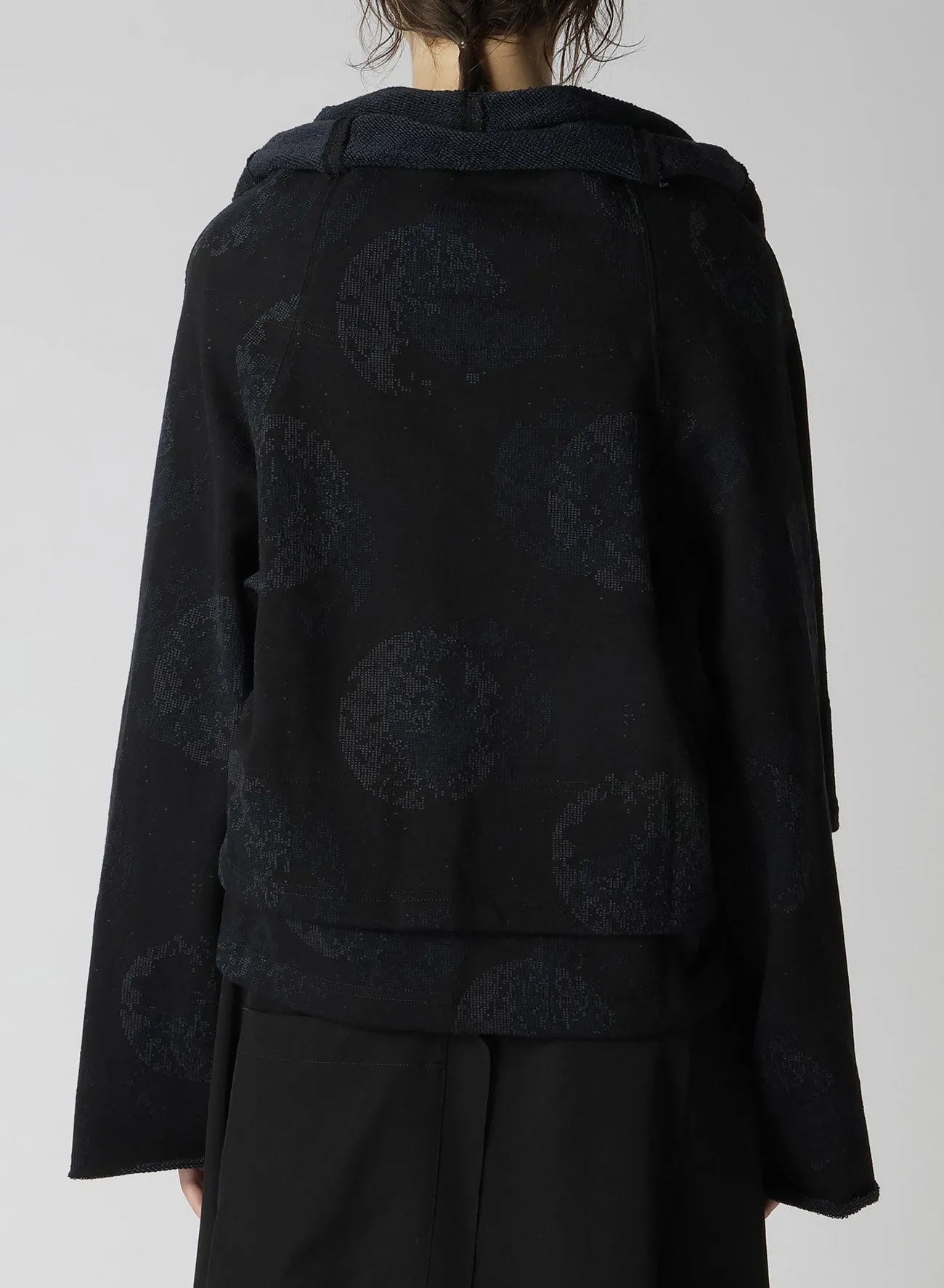 COTTON JERSEY ASYMMETRY DOT DRAPEY COAT sold by Yohji Yamamoto product image thumbnail 5