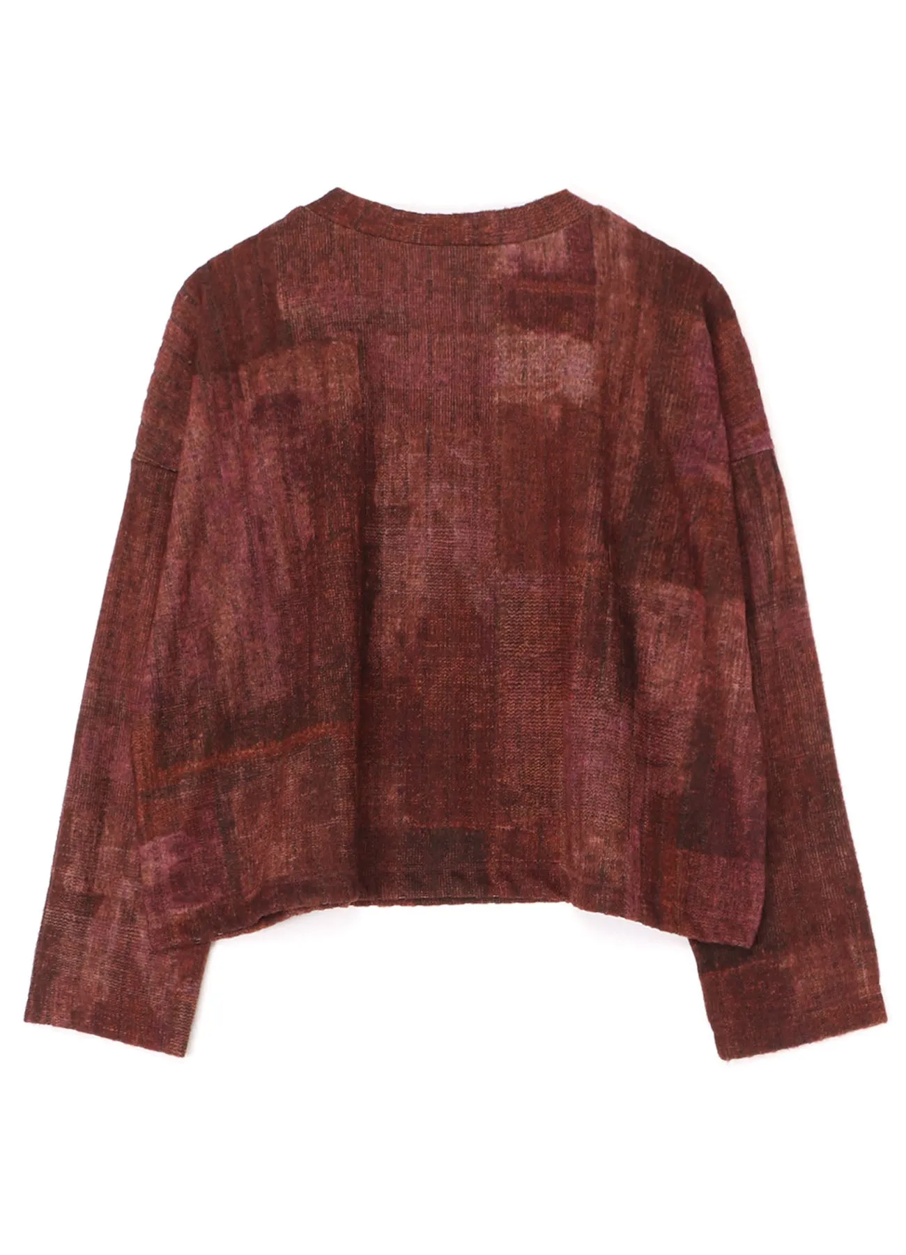 GRADATION PRINT LONG SLEEVE CROPPED T-SHIRT sold by Yohji Yamamoto product image thumbnail 3