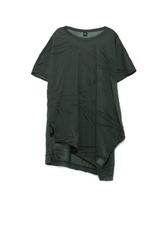 RANDOM WRINKLE PLEATS UNBALANCE T-SHIRT sold by Yohji Yamamoto
