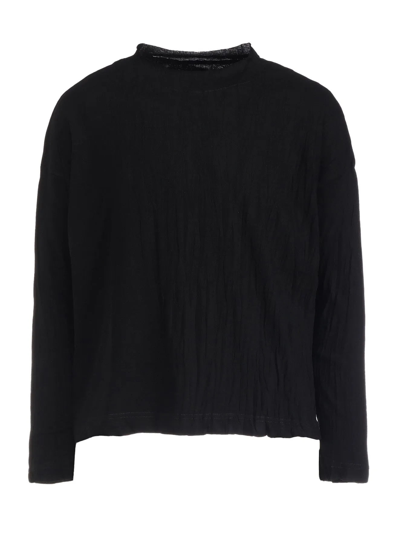 COTTON JERSEY WRINKLE PROCESS CROPPED T sold by Yohji Yamamoto product image thumbnail 2