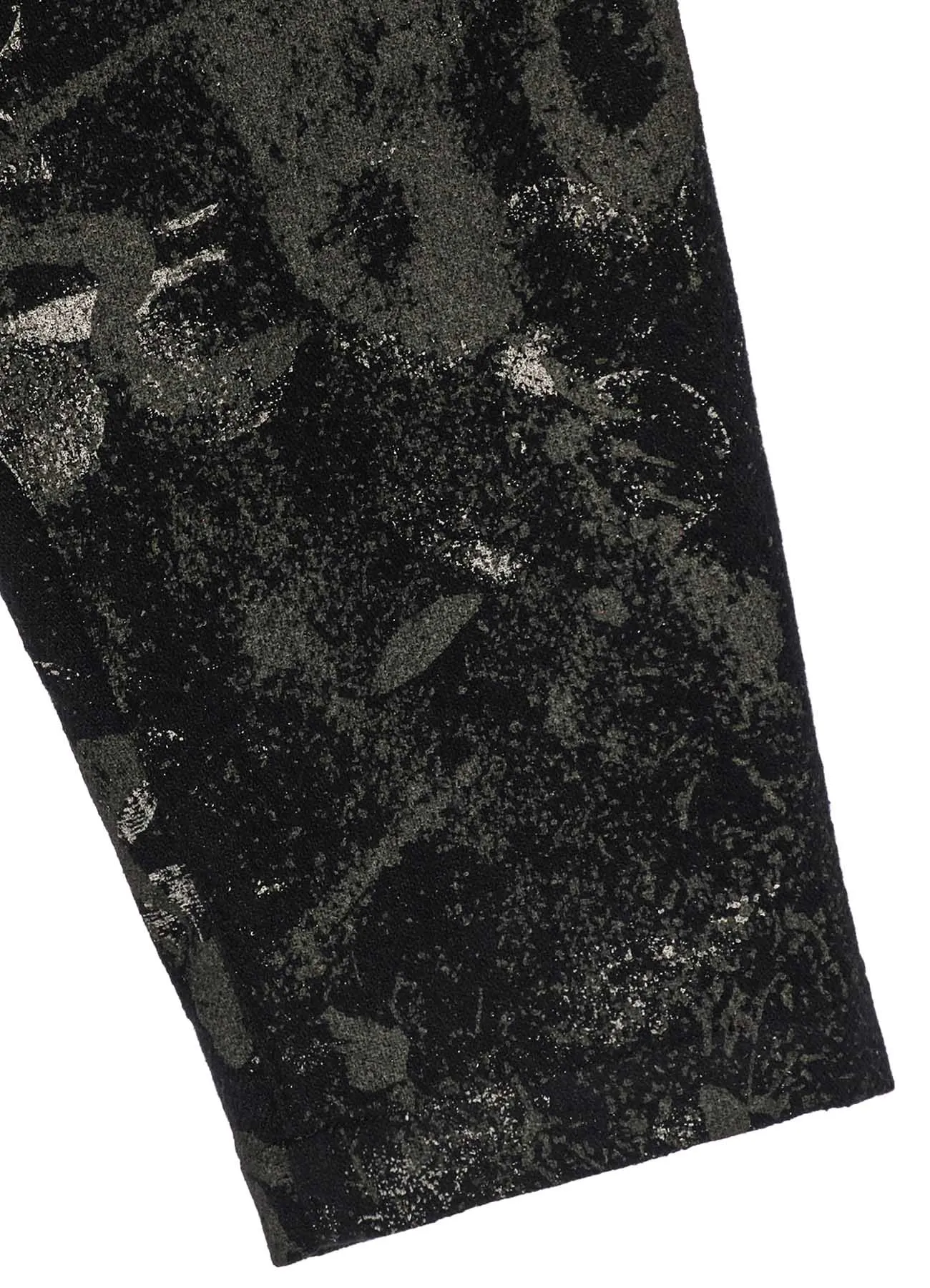 WOOL FLANNEL SCRIBBLE PATTERN SIDE PLUSH PANTS sold by Yohji Yamamoto product image thumbnail 5