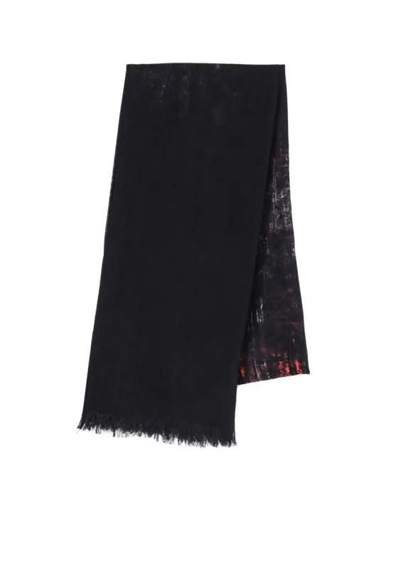 VISCOSE SILK FLOWER PATTERN SCARF sold by Yohji Yamamoto