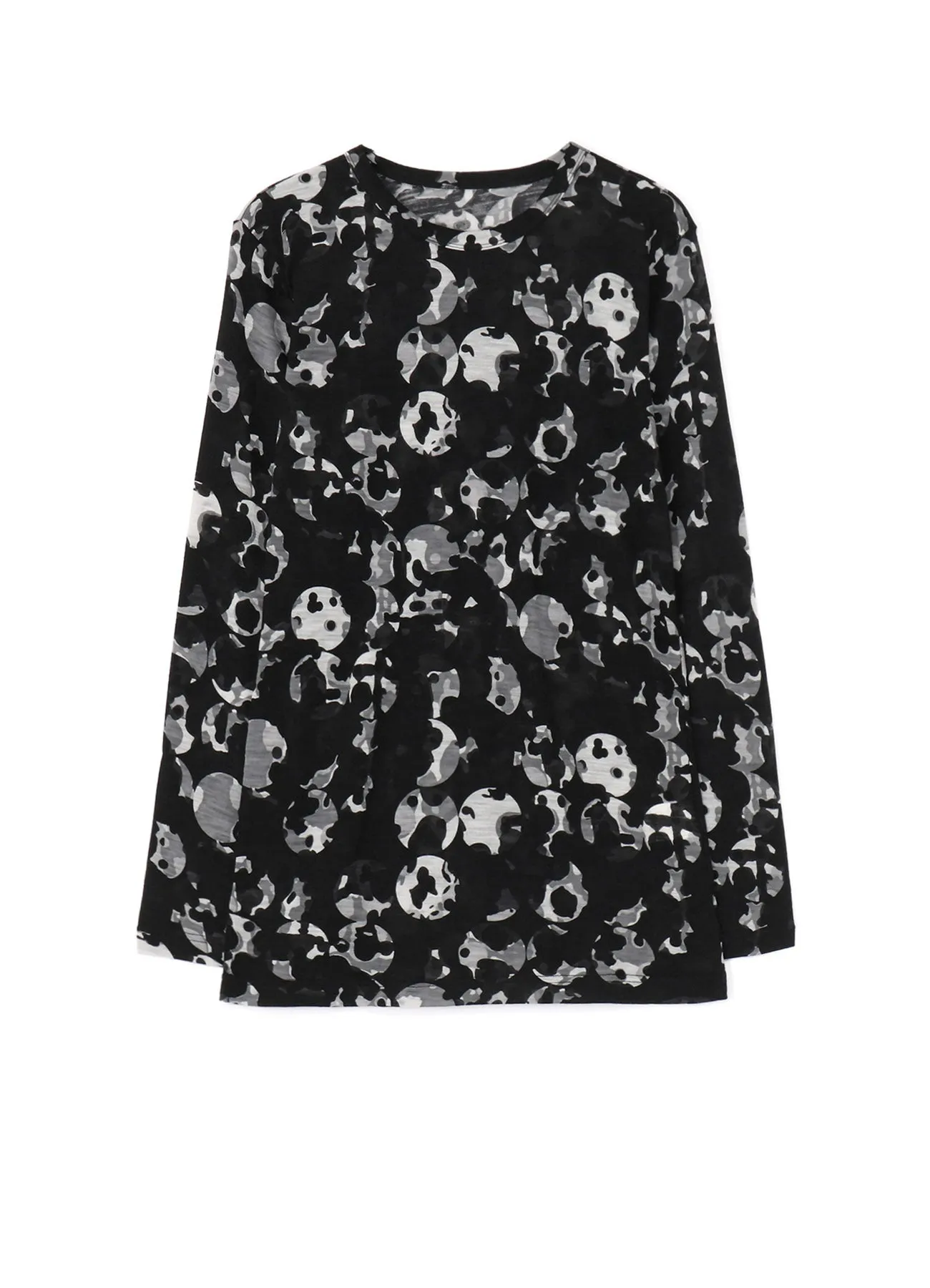 WOOL JERSEY DOT PRINT LONG SLEEVE T-SHIRT sold by Yohji Yamamoto