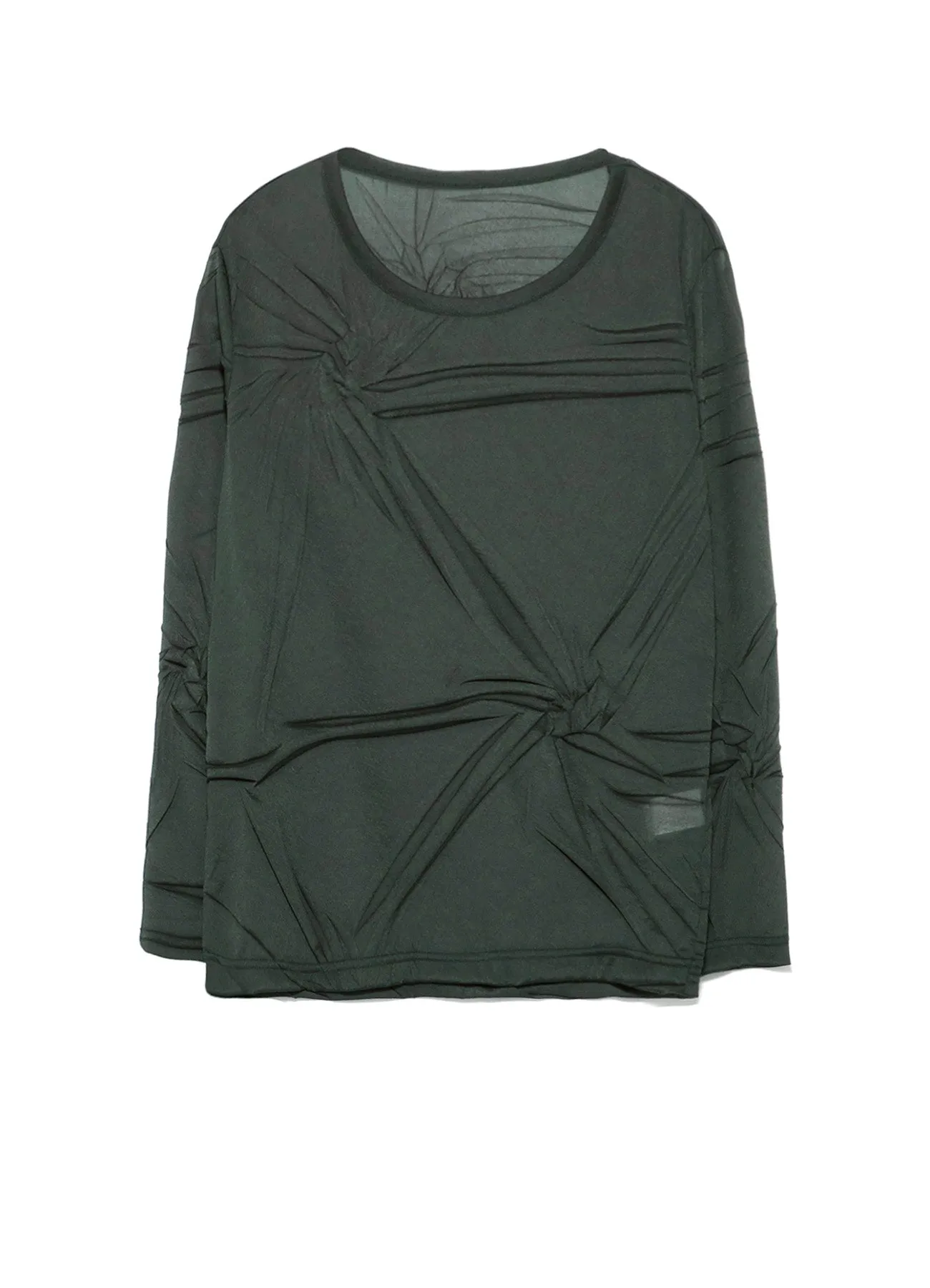 RANDOM WRINKLE PLEATS ROUND NECK LONG SLEEVE sold by Yohji Yamamoto