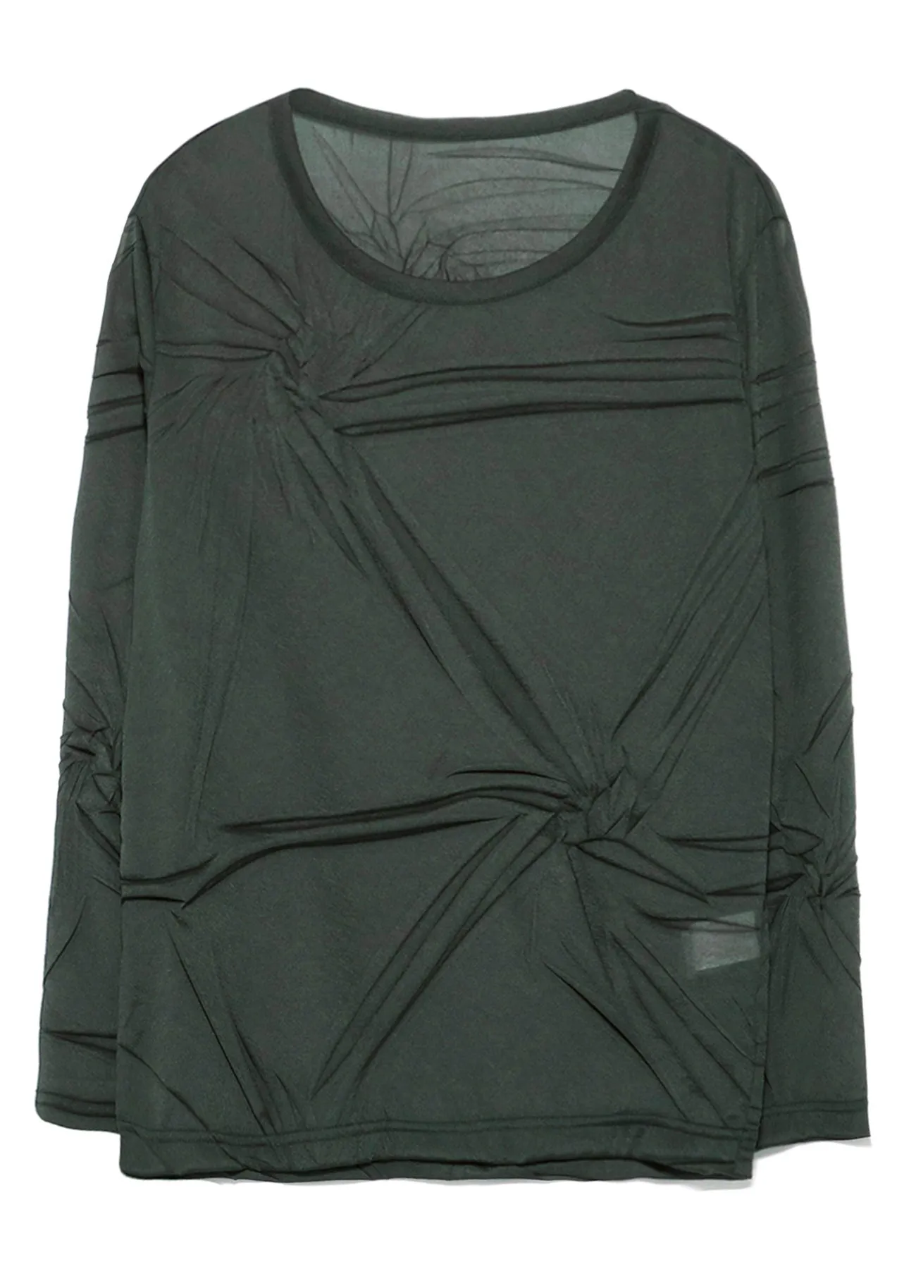 RANDOM WRINKLE PLEATS ROUND NECK LONG SLEEVE sold by Yohji Yamamoto product image thumbnail 2