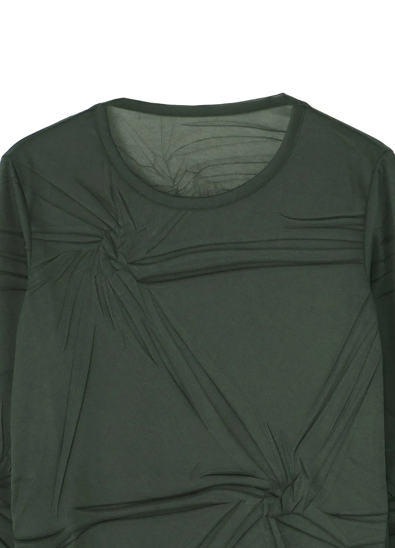 RANDOM WRINKLE PLEATS ROUND NECK LONG SLEEVE sold by Yohji Yamamoto product image thumbnail 4