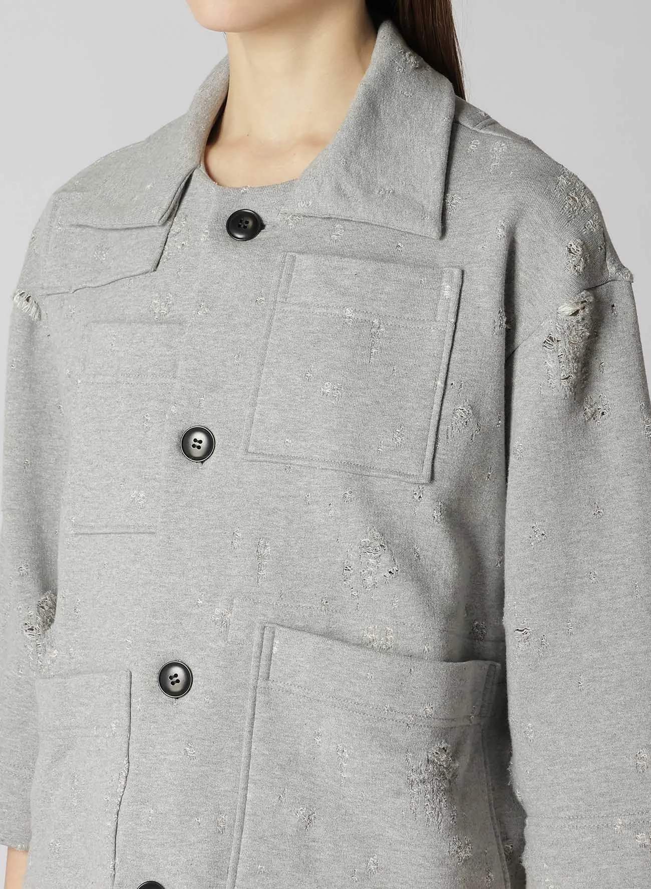HOLED JQ FRENCH TERRY POCKET JACKET sold by Yohji Yamamoto product image thumbnail 5