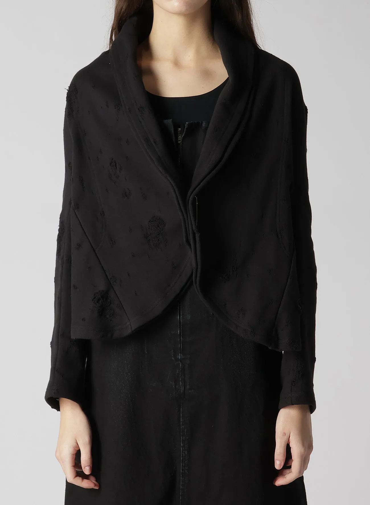HOLED JQ FRENCH TERRY CARDIGAN sold by Yohji Yamamoto product image thumbnail 4