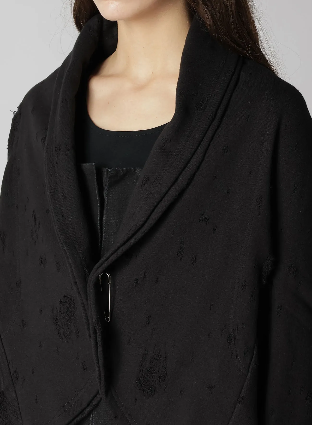 HOLED JQ FRENCH TERRY CARDIGAN sold by Yohji Yamamoto product image thumbnail 5
