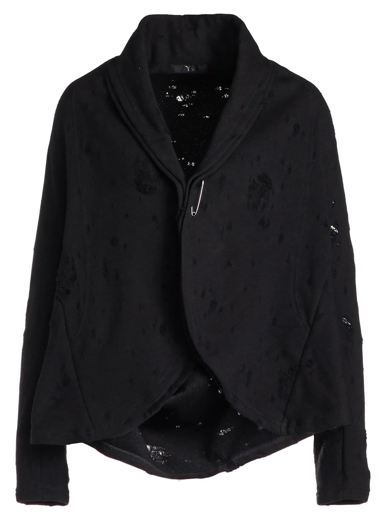 HOLED JQ FRENCH TERRY CARDIGAN sold by Yohji Yamamoto product image thumbnail 2