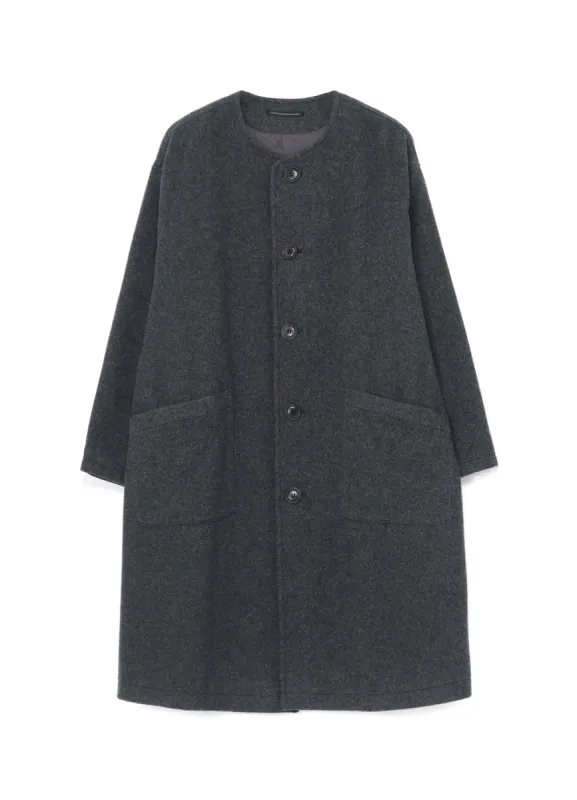 AIRY MOSSER COLLARLESS COAT sold by Yohji Yamamoto