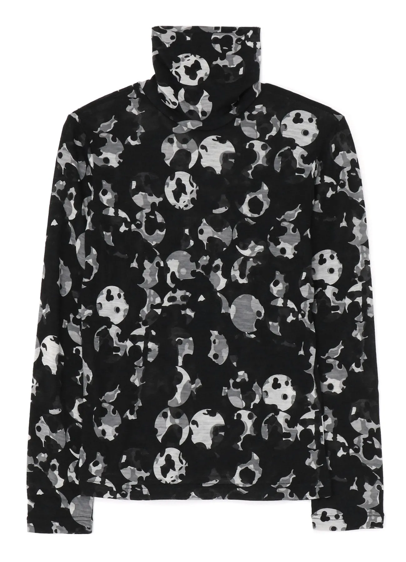 WOOL JERSEY DOT PRINT LONG SLEEVE TURTLENECK sold by Yohji Yamamoto product image thumbnail 2