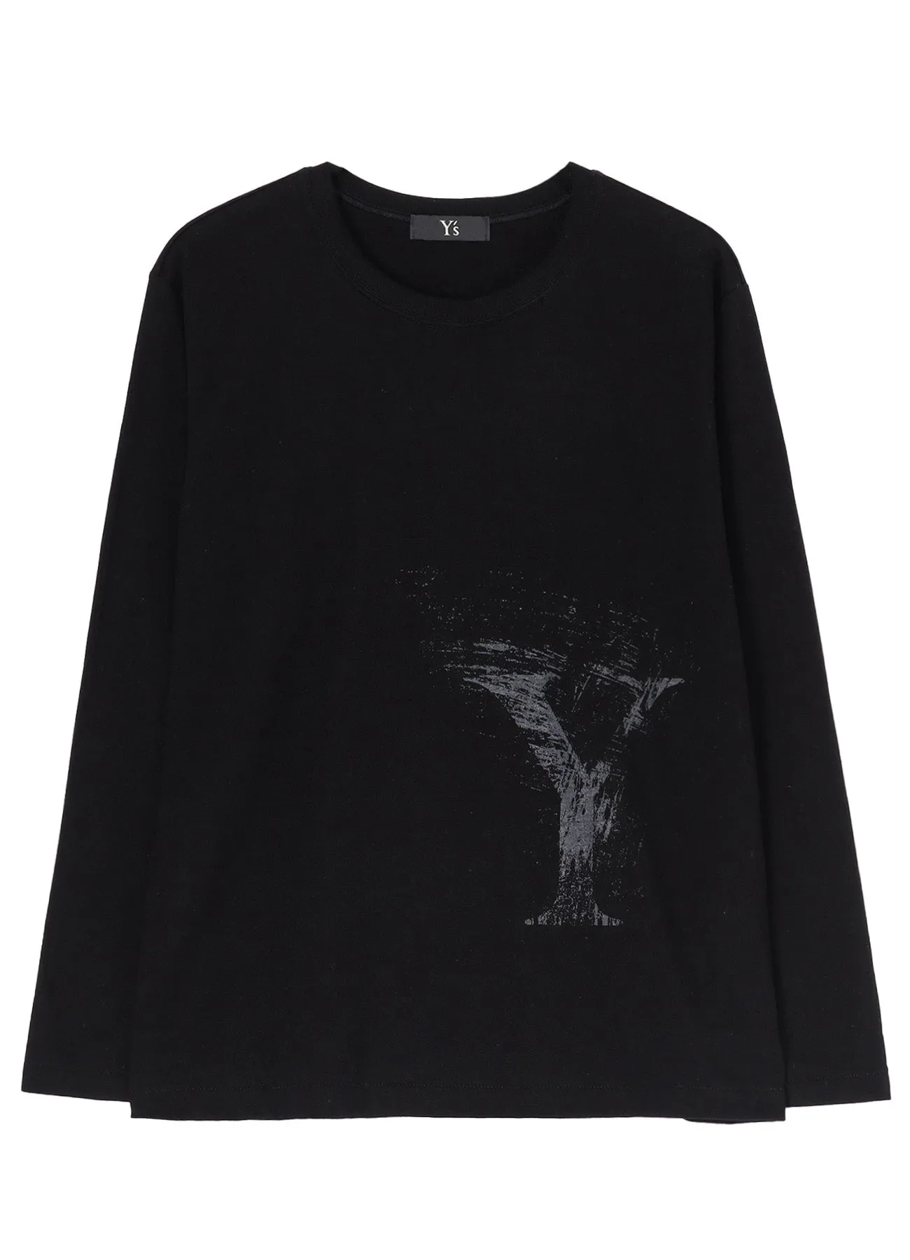 COTTON JERSEY LONG SLEEVE Y'S LOGO T sold by Yohji Yamamoto product image thumbnail 2