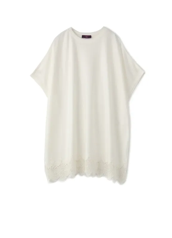 Y'sPINK DELAVIS PUNCH SCALLOP EMBROIDERY BIG T-SHIRT sold by Yohji Yamamoto