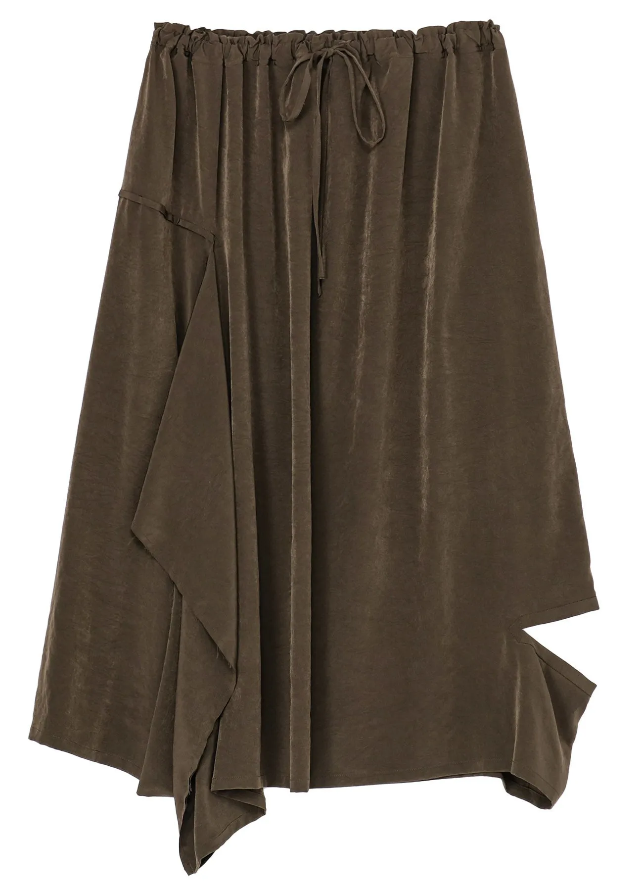 CREPE de CHINE RIGHT DRAPE SKIRT sold by Yohji Yamamoto product image thumbnail 2