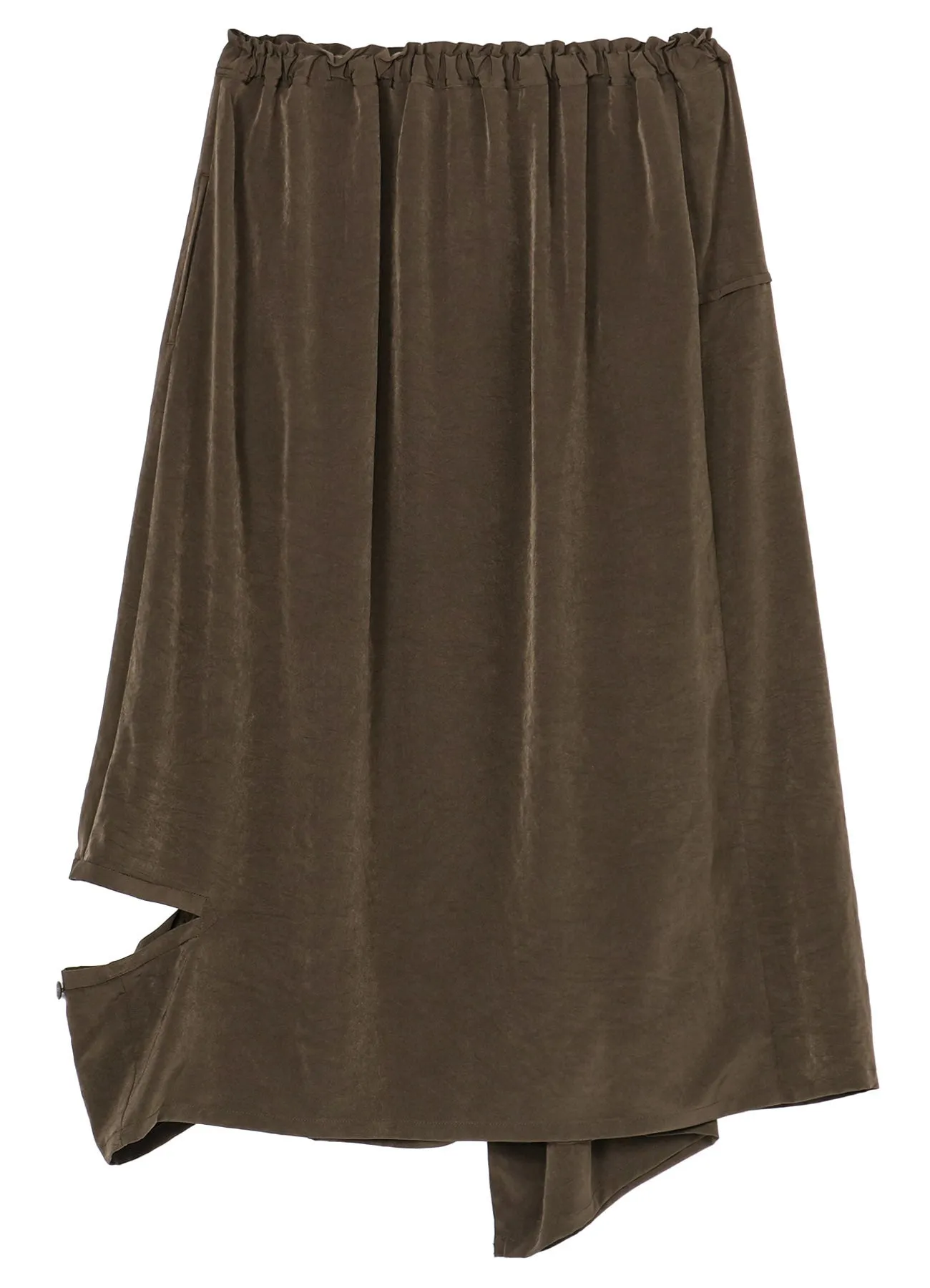 CREPE de CHINE RIGHT DRAPE SKIRT sold by Yohji Yamamoto product image thumbnail 3