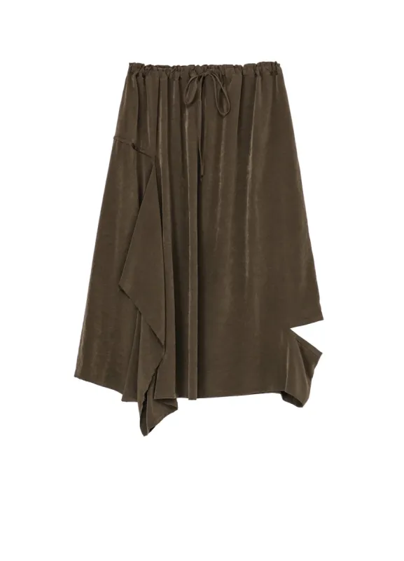 CREPE de CHINE RIGHT DRAPE SKIRT sold by Yohji Yamamoto