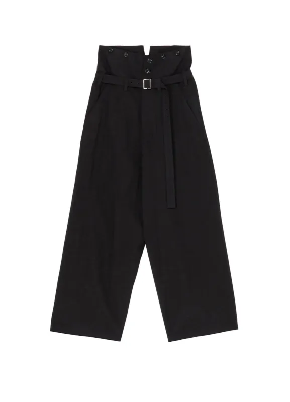 COTTON CHAMBRAY HIGH WAIST PANTS sold by Yohji Yamamoto