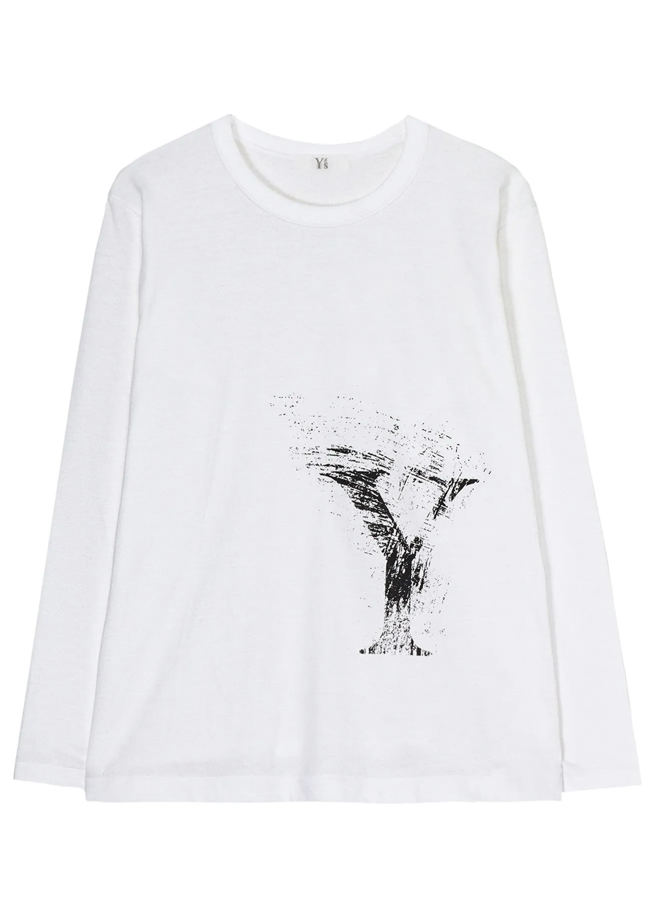COTTON JERSEY LONG SLEEVE Y'S LOGO T sold by Yohji Yamamoto product image thumbnail 2