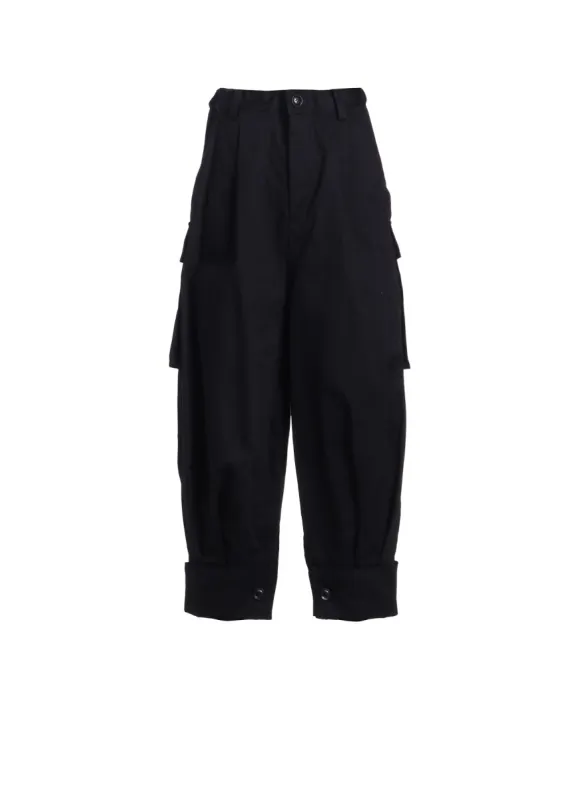 [Y's BORN PRODUCT] COTTON TWILL CUFFED HEM CARGO PANTS made by Yohji Yamamoto