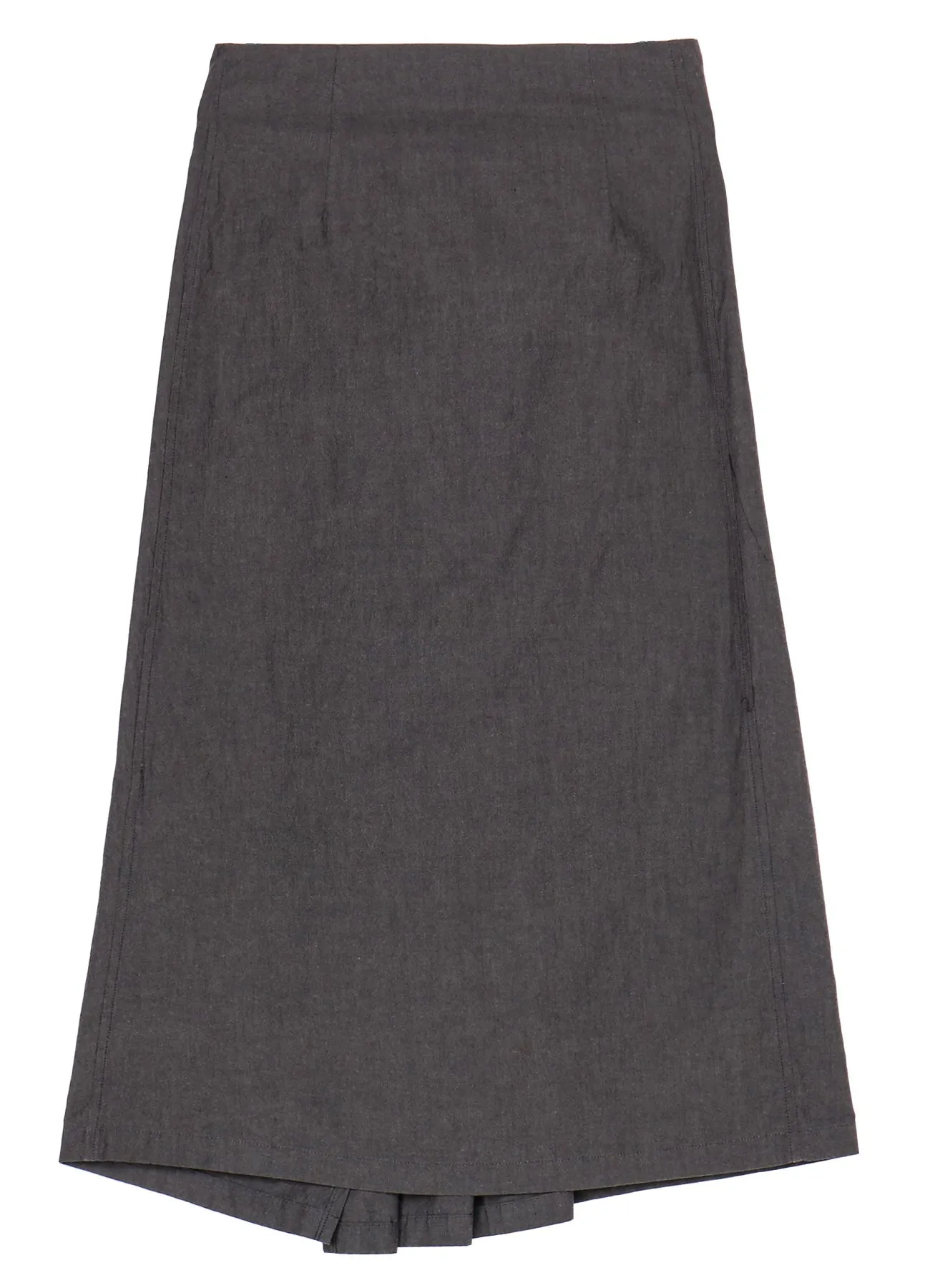 COTTON CHAMBRAY PLEATED WRAP SKIRT sold by Yohji Yamamoto product image thumbnail 3