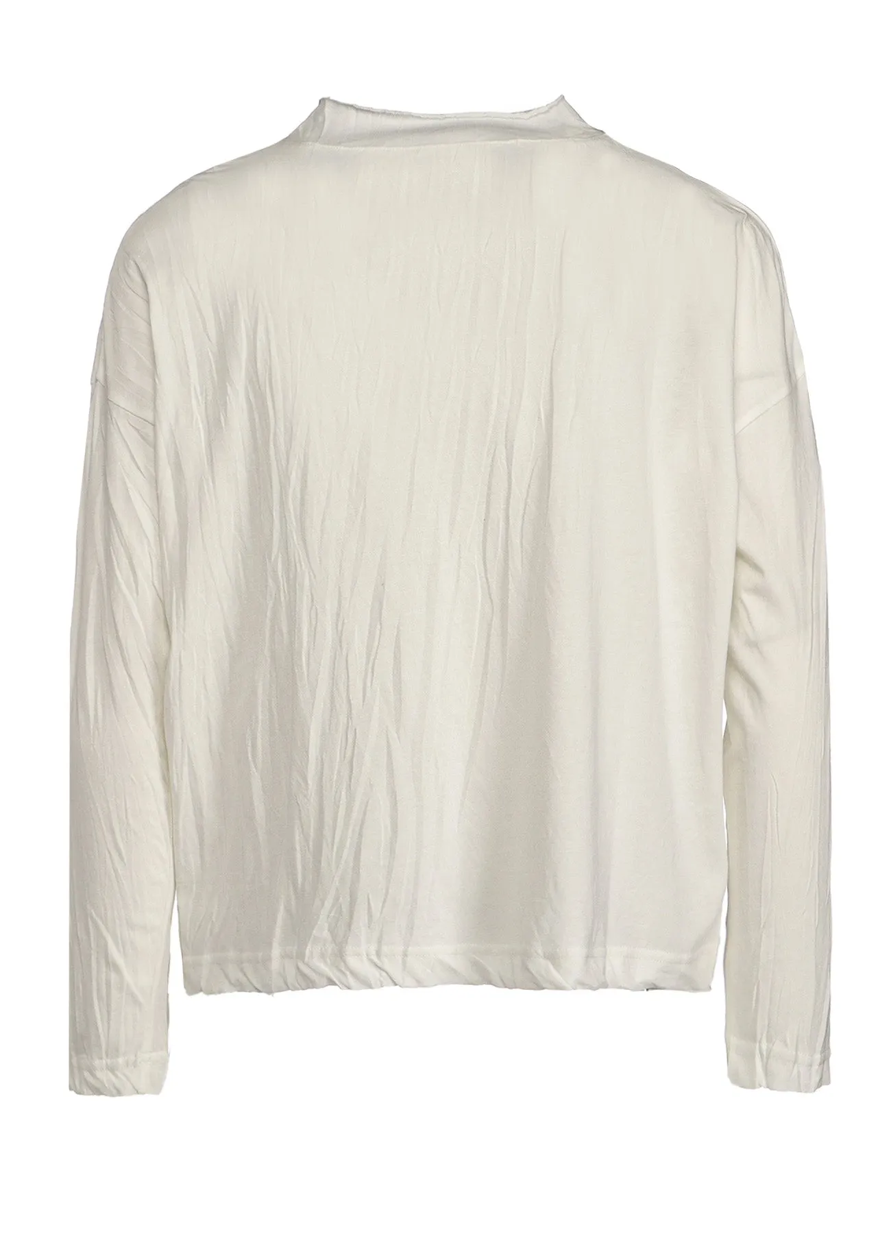 COTTON JERSEY WRINKLE PROCESS CROPPED T sold by Yohji Yamamoto product image thumbnail 3