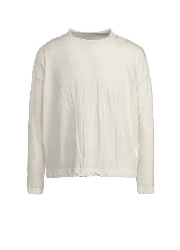 COTTON JERSEY WRINKLE PROCESS CROPPED T sold by Yohji Yamamoto