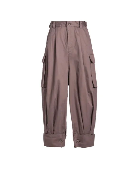 [Y's BORN PRODUCT] COTTON TWILL CUFFED HEM CARGO PANTS sold by Yohji Yamamoto