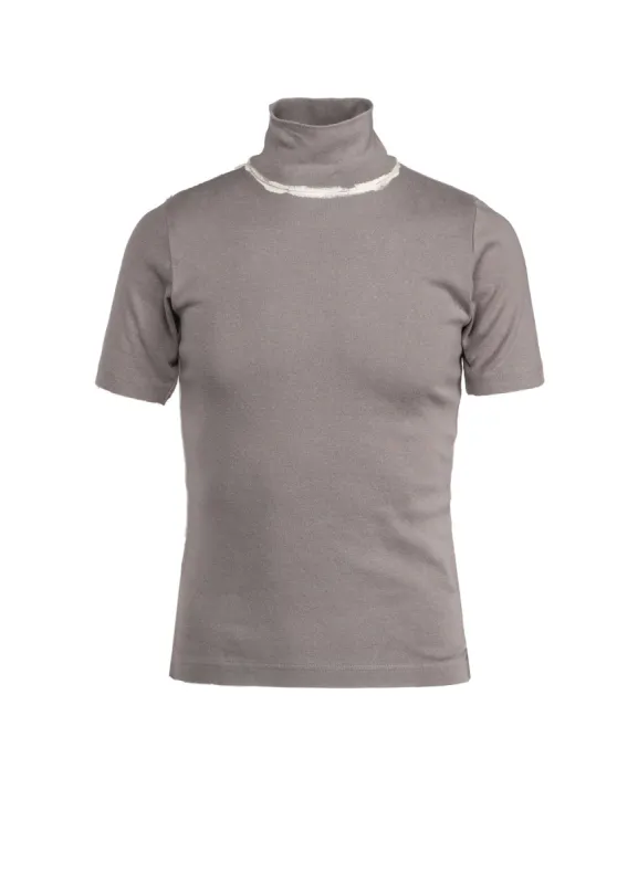 DISCHARGE PRINTING HIGH NECK HALF SLEEVE T sold by Yohji Yamamoto