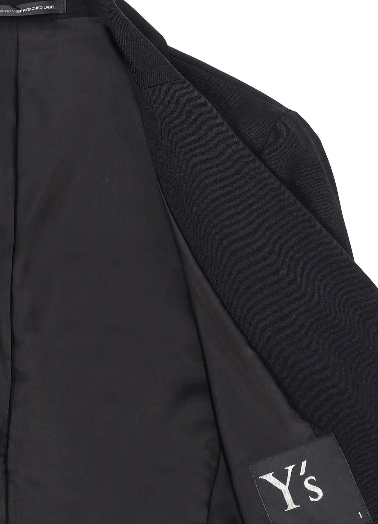WOOL GABARDINE DOUBLE BUTTON JACKET sold by Yohji Yamamoto product image thumbnail 4