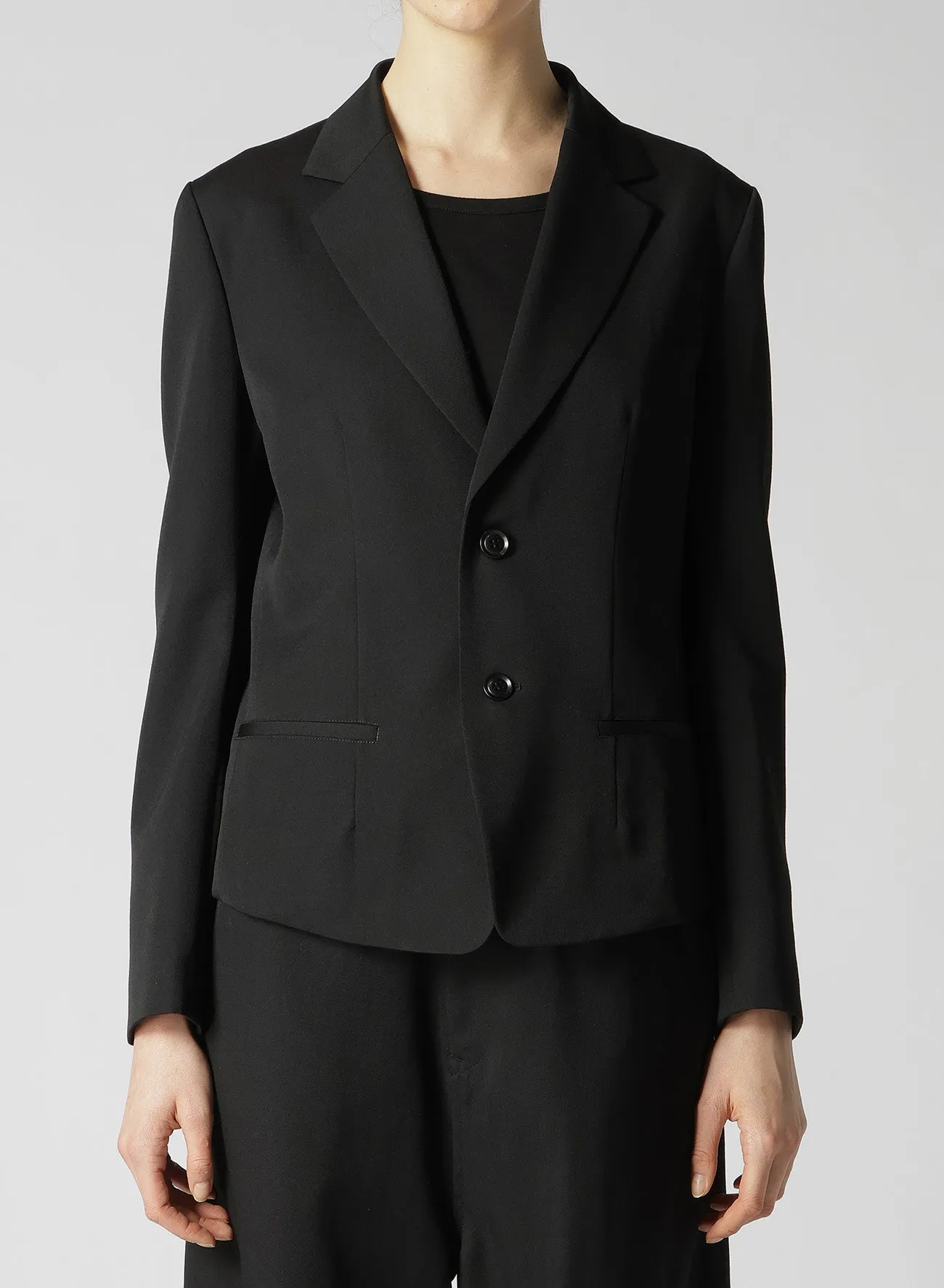 WOOL GABARDINE DOUBLE BUTTON JACKET sold by Yohji Yamamoto product image thumbnail 5