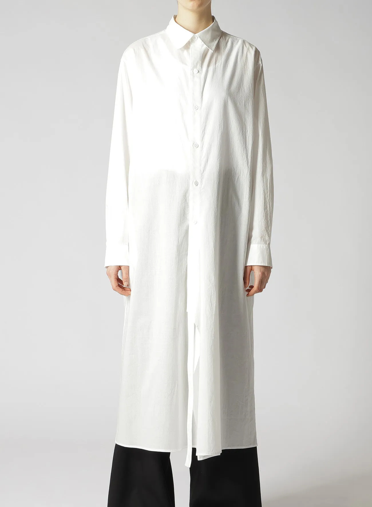 COTTON LAWN DOUBLE PLACKET DRESS sold by Yohji Yamamoto product image thumbnail 4