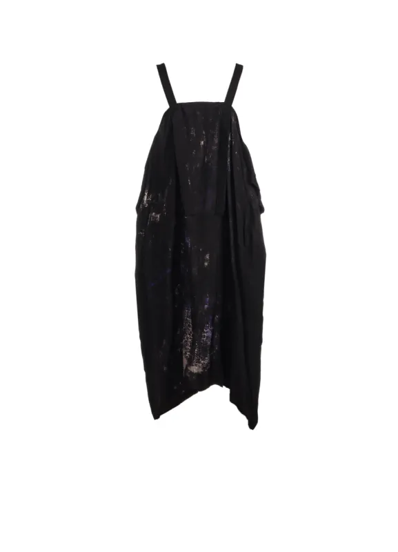 CUPRO FLOWER PATTERN SHOULDER STRAP SQUSRE DRESS sold by Yohji Yamamoto