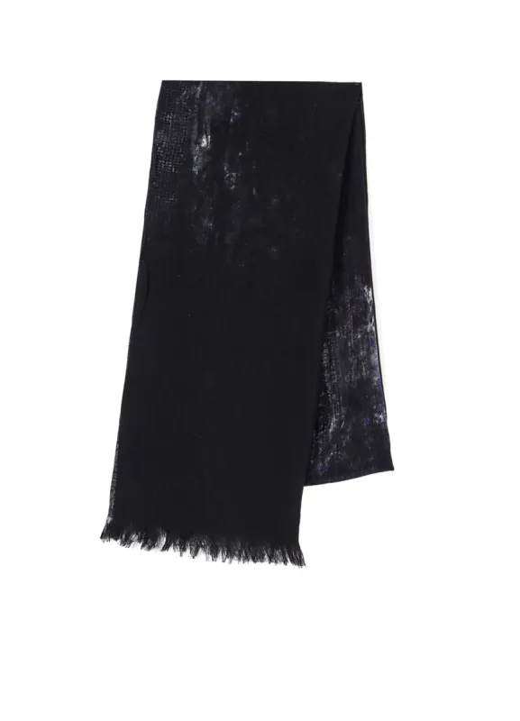 VISCOSE SILK FLOWER PATTERN SCARF sold by Yohji Yamamoto