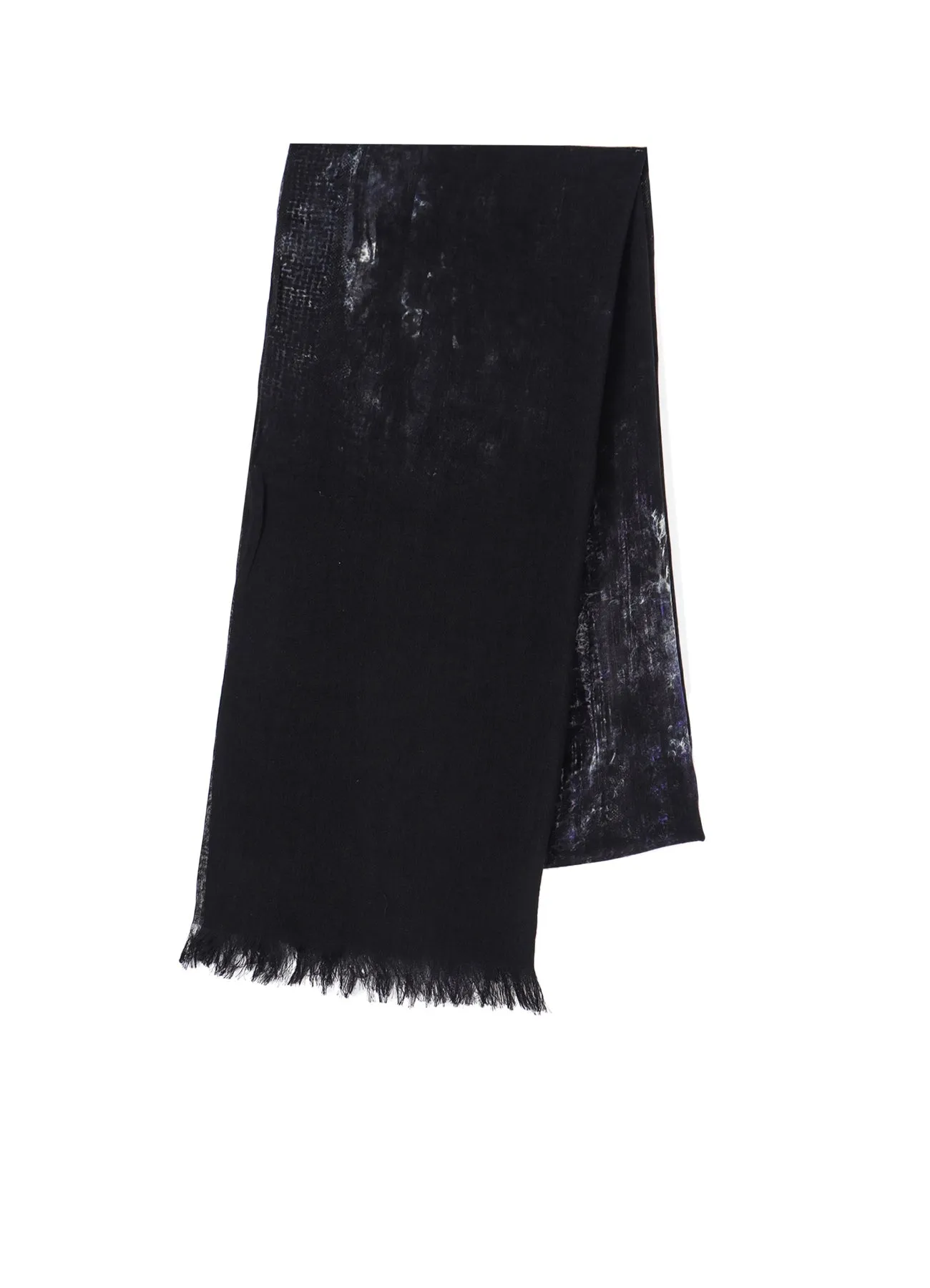 VISCOSE SILK FLOWER PATTERN SCARF sold by Yohji Yamamoto