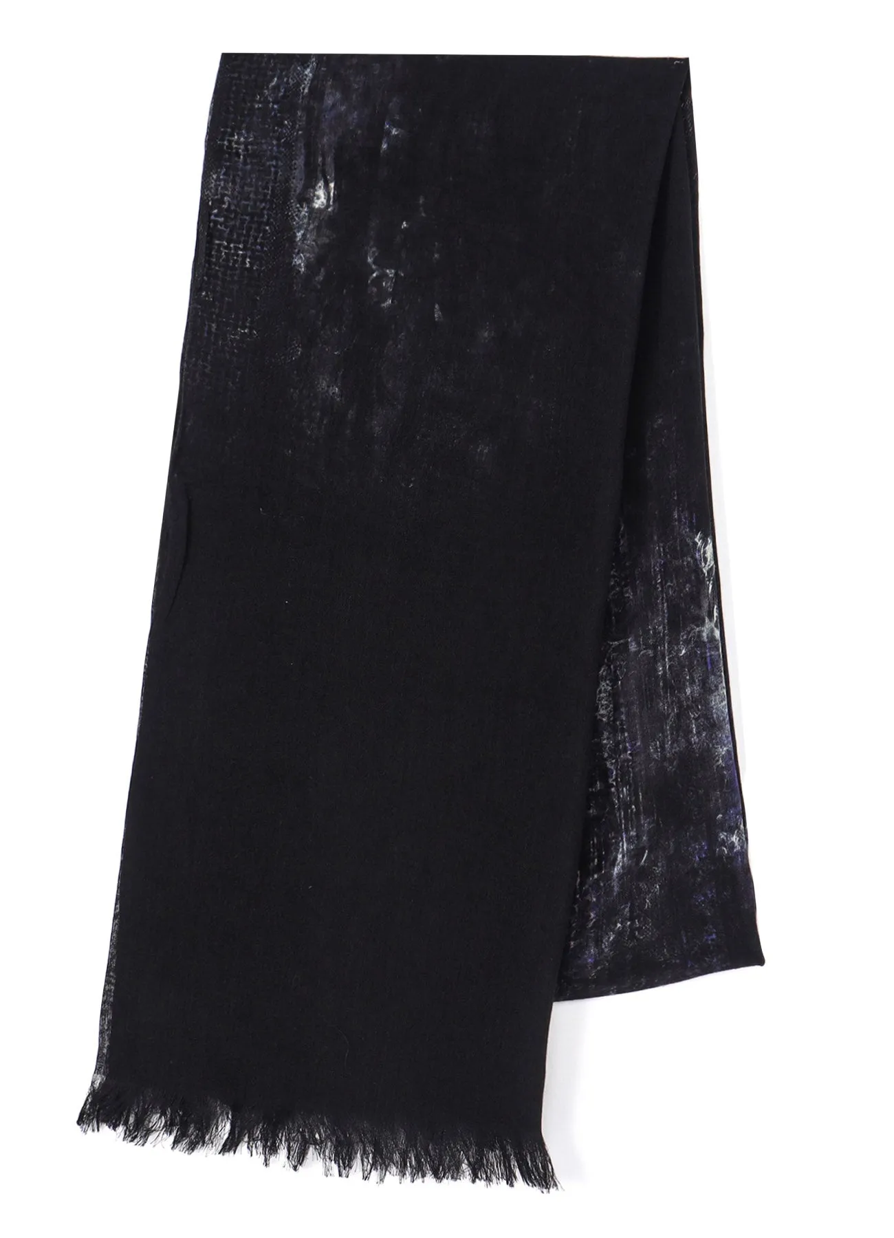 VISCOSE SILK FLOWER PATTERN SCARF sold by Yohji Yamamoto product image thumbnail 2