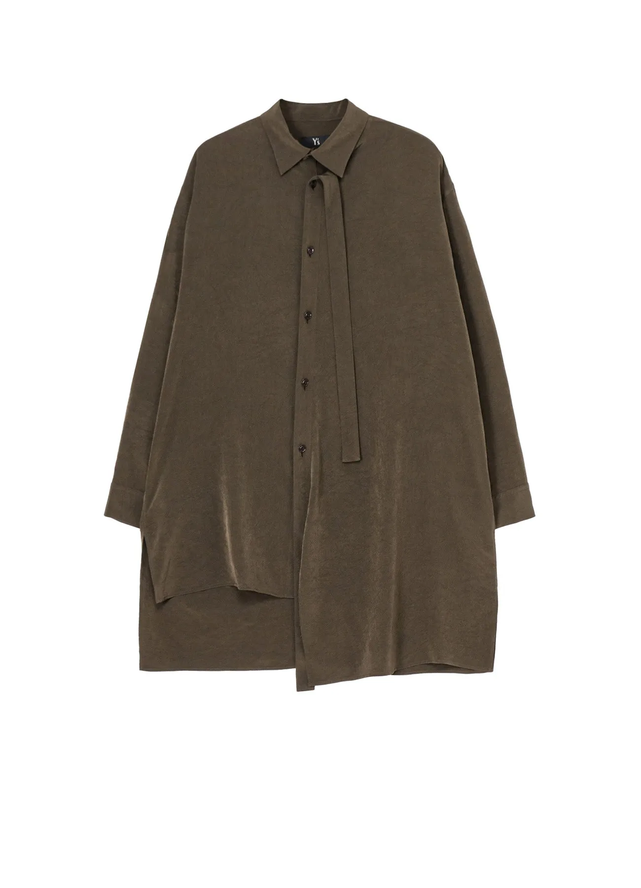 CREPE de CHINE FRONT PLACKET BLOUSE sold by Yohji Yamamoto