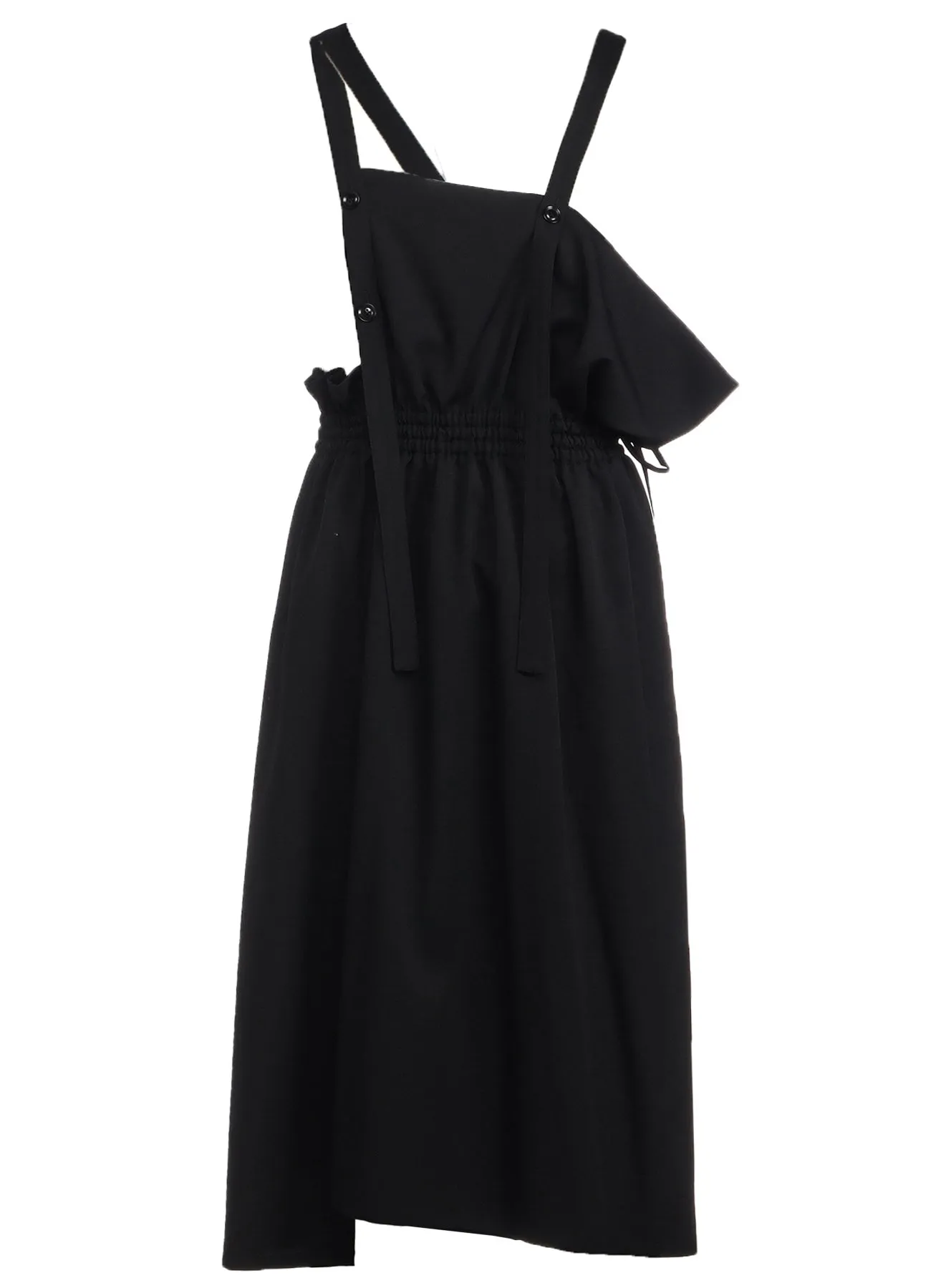 WOOL GABARDINE GATHERED DRESS WITH STRAPS sold by Yohji Yamamoto product image thumbnail 2