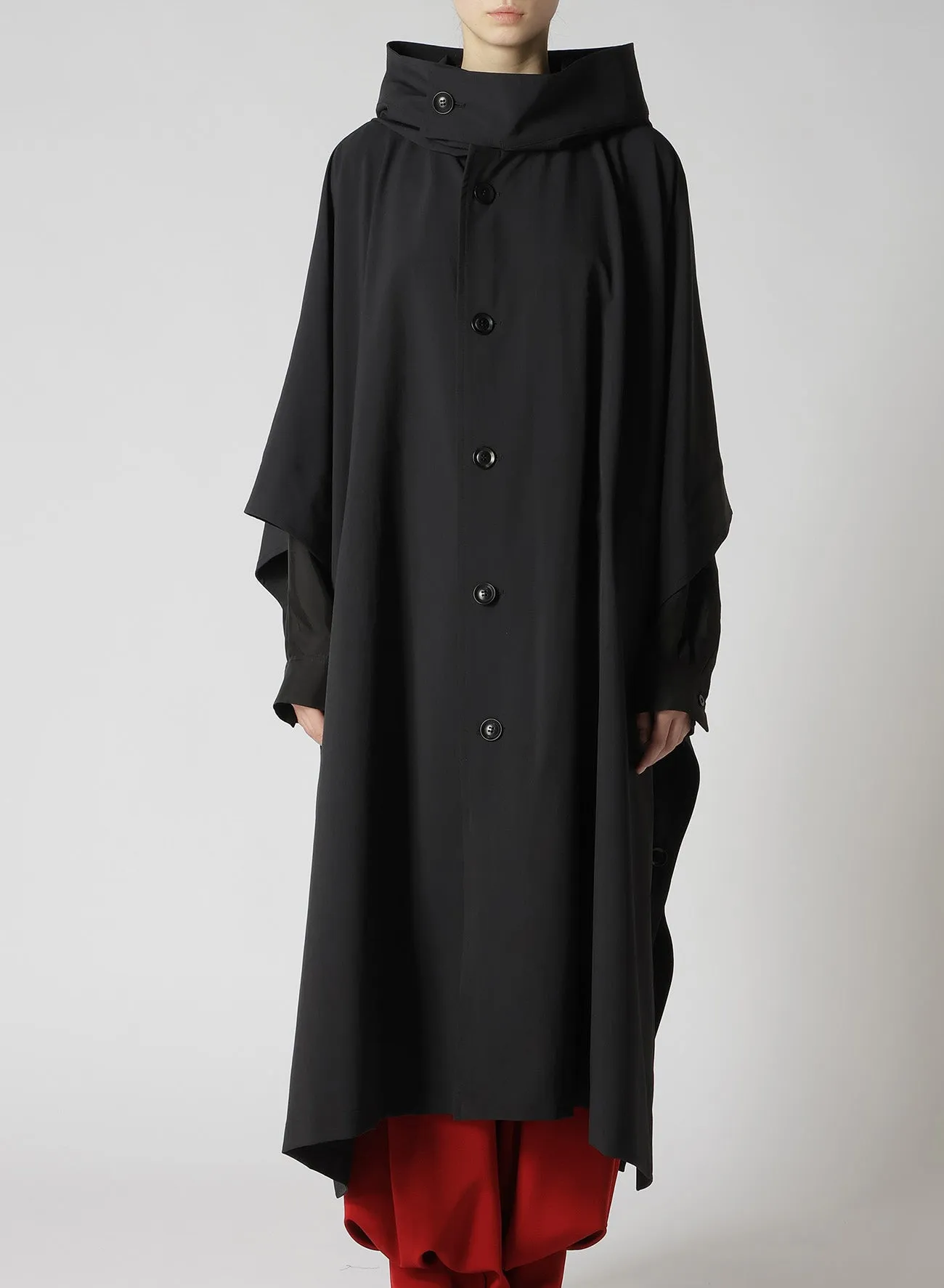 MATTE NYLON WEATHER CAPE sold by Yohji Yamamoto product image thumbnail 5