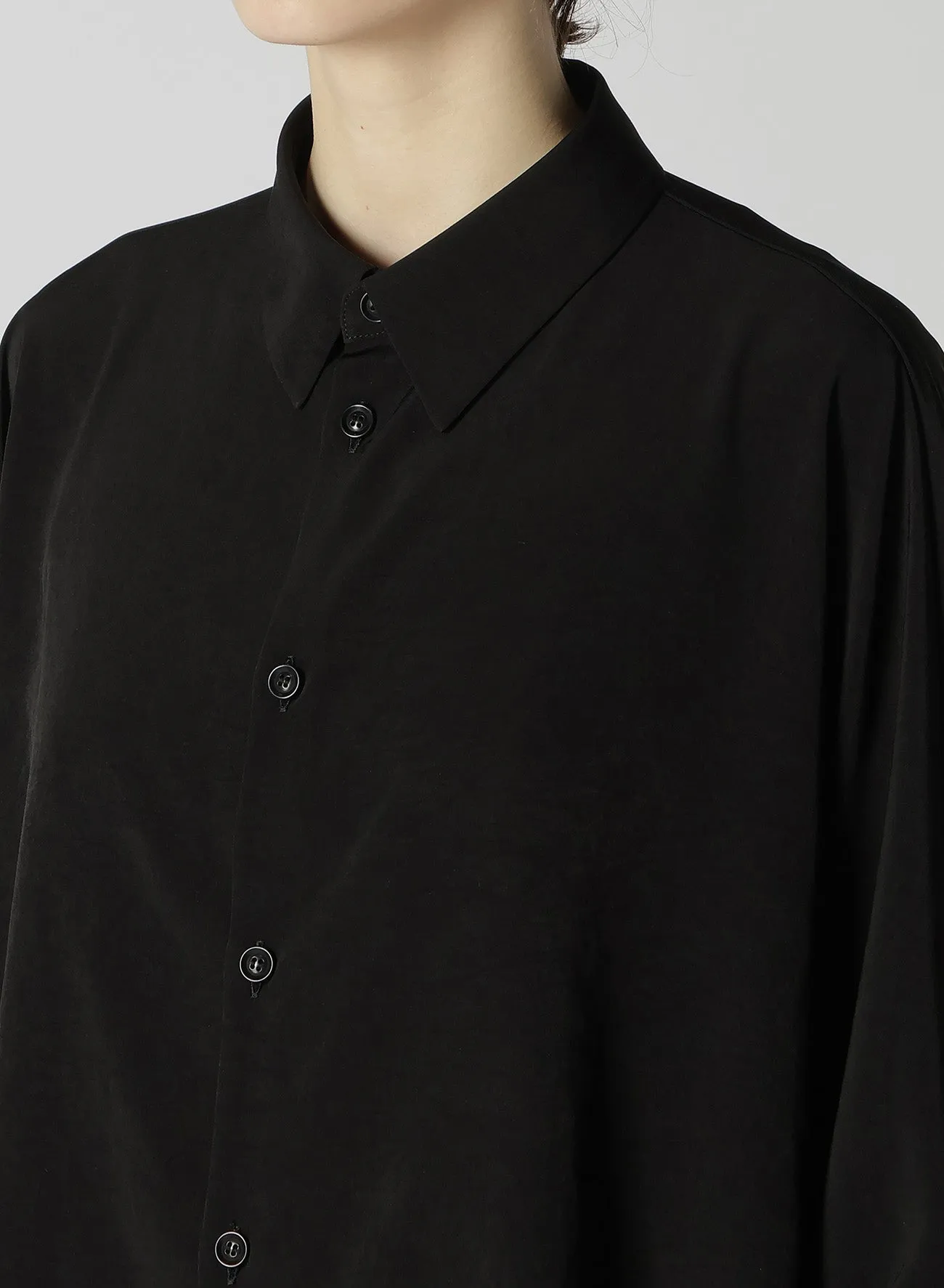 CREPE de CHINE HALF SLEEVE CAPE BLOUSE sold by Yohji Yamamoto product image thumbnail 5