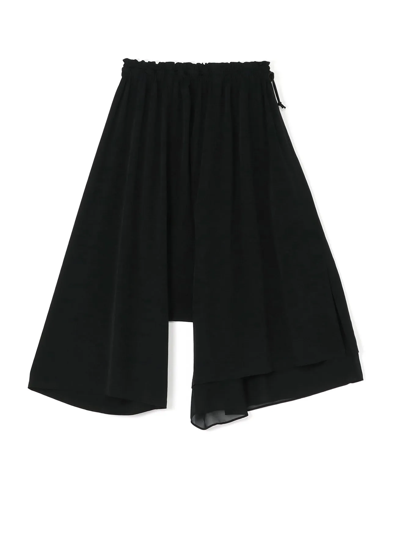 TRIACETATE POLYESTER de CHINE ASYMMETRY PANTS sold by Yohji Yamamoto