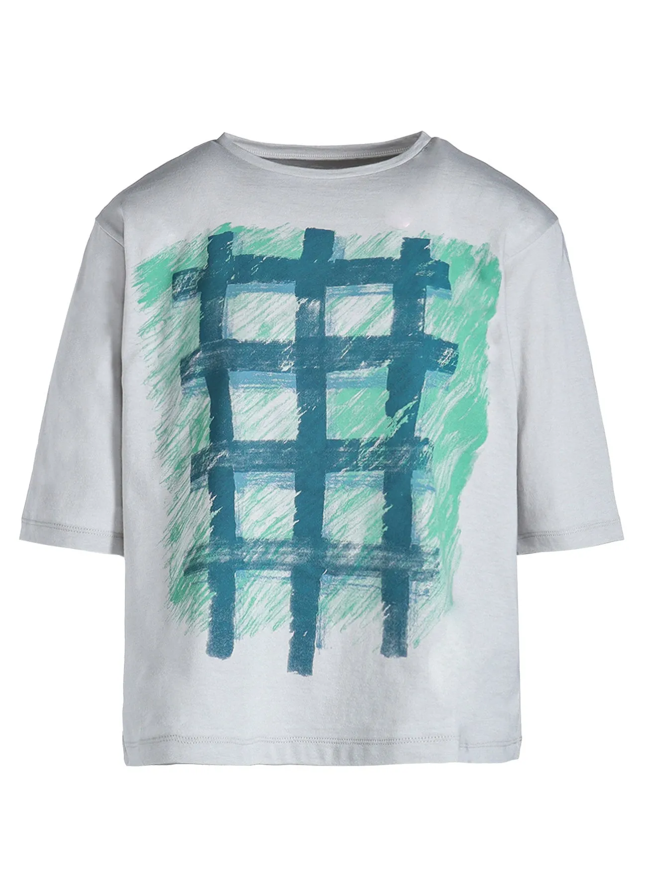 PLAID PRINT T-SHIRT sold by Yohji Yamamoto product image thumbnail 2