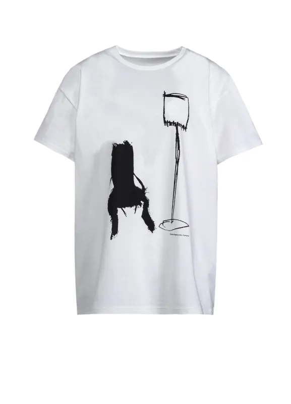 COTTON JERSEY CHAIR & FLOOR LIGHT PRINT WIDE SHIRT sold by Yohji Yamamoto